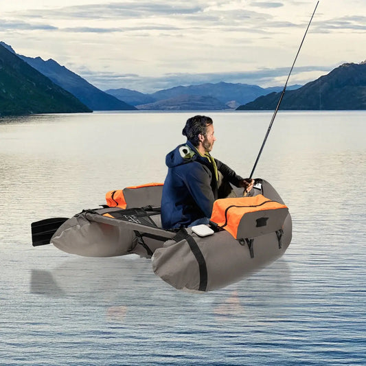 Inflatable Fishing Boat, Portable & Lightweight for Lake/Ocean Sportsman Specialty Products