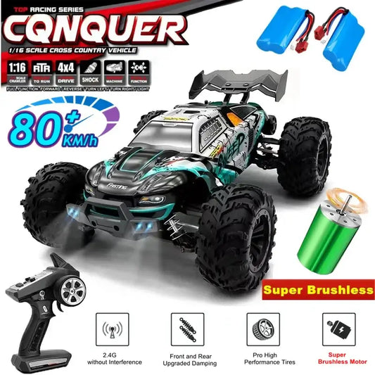 Super Brushless 80KM or 50KM/H 4WD RC Car With LED Sportsman Specialty Products