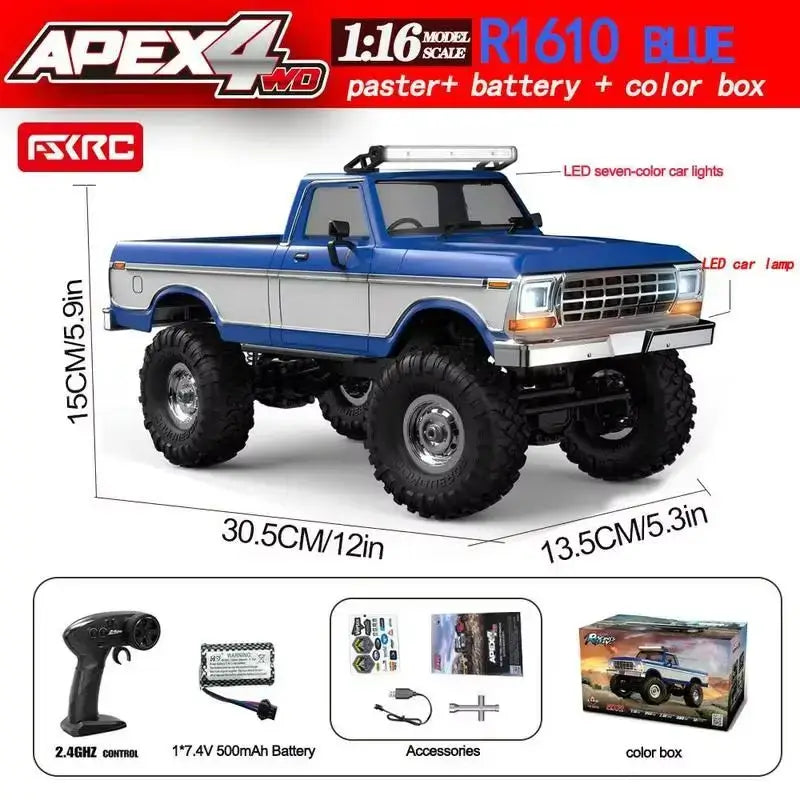 Rc Car Hb R1611 Rc 4x4 Off-Road Vehicle 1:16 model with battery, remote control, and colorful design.