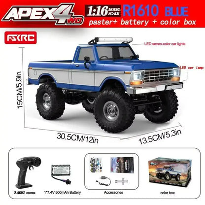 Rc Car Hb R1611 Rc 4x4 Off-Road Vehicle 1:16 model with battery, remote control, and colorful design.