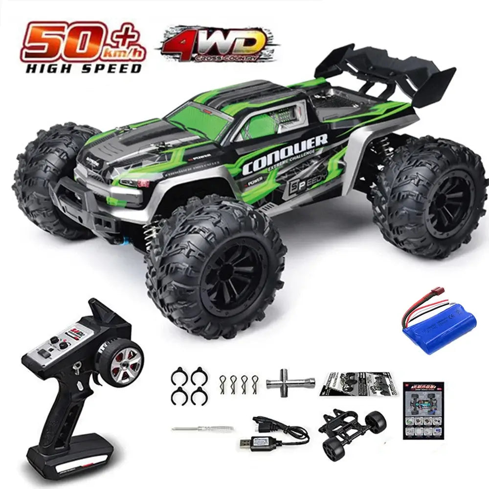 75KMH or 50KMH 4WD RC Car with LED Remote Control Cars# 1:16 75KM/H or 50KM/H 4WD RC Car with LED Remote Control Cars Experience high-performance off-road racing with this dual-speed 4WD RC car, engineered for both competitive enthusiasts and casual drive