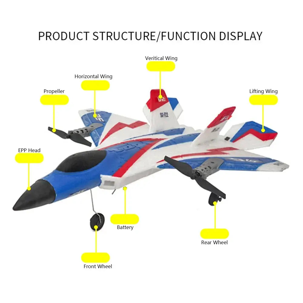 RC Plane F22 Stunts Plane 2.4G Radio Control Glider