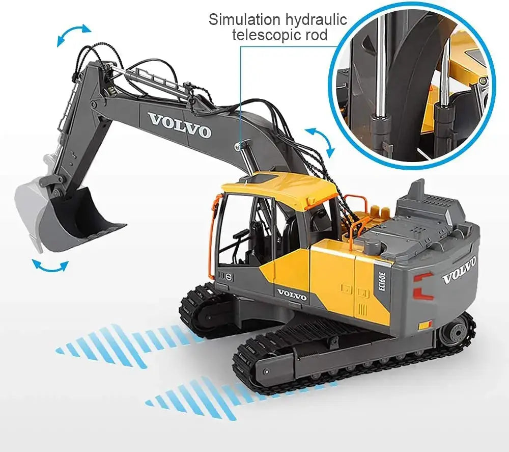 double e e568 rc excavator 1/16 17CH Crawler 3in1 Truck Alloy Digger