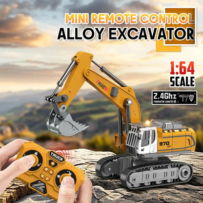 Rc Excavator 1/64 Mini Alloy Remote Controlled Engineering Vehicle