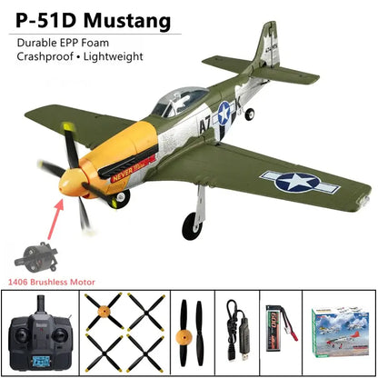 RC Plane P51D Mustang RTF5CH 3D/6G Fixed-Wing Airplane - 