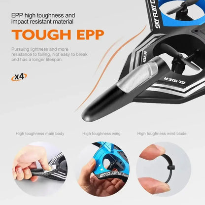 S83 Foam Aircraft Drone: 4-Axis Remote Control, LED Lights,