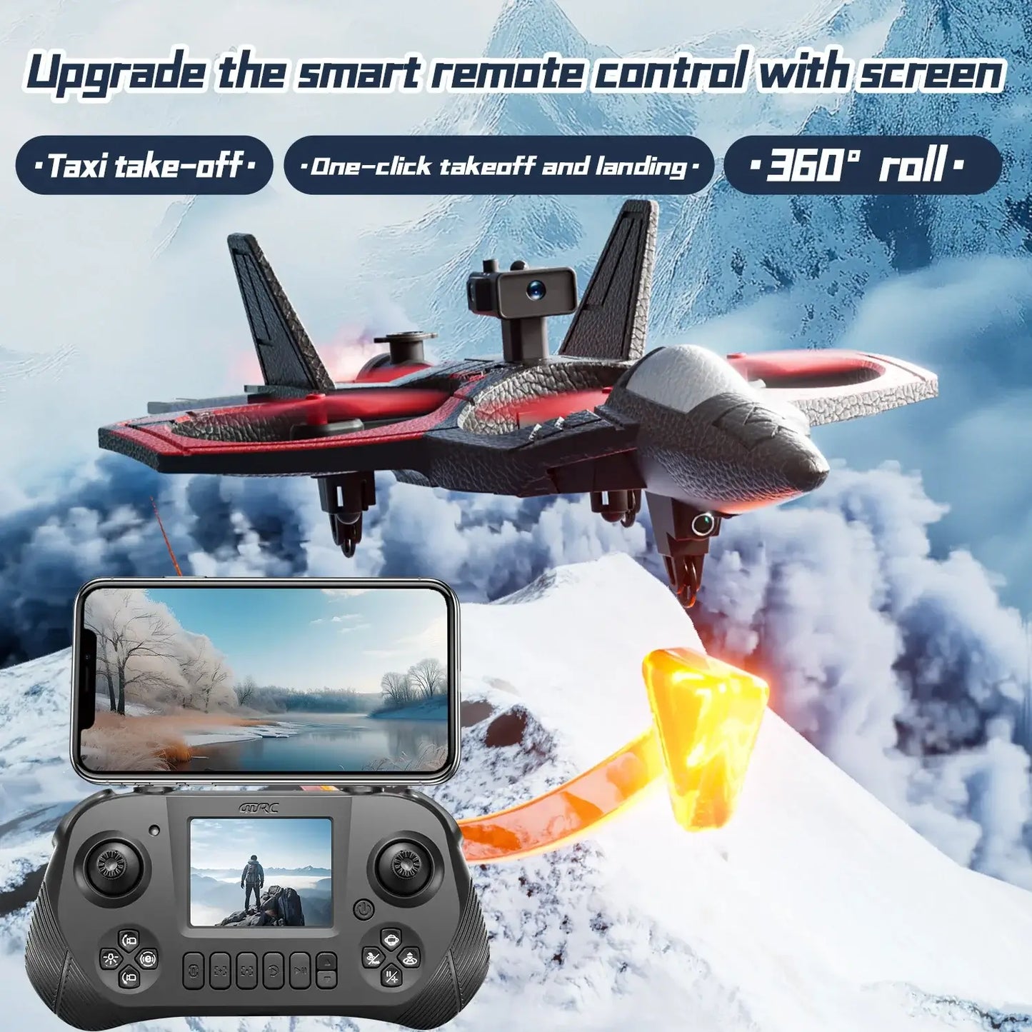 New V46 PRO RC Helicopter with Screen Control 8K Dual Camera