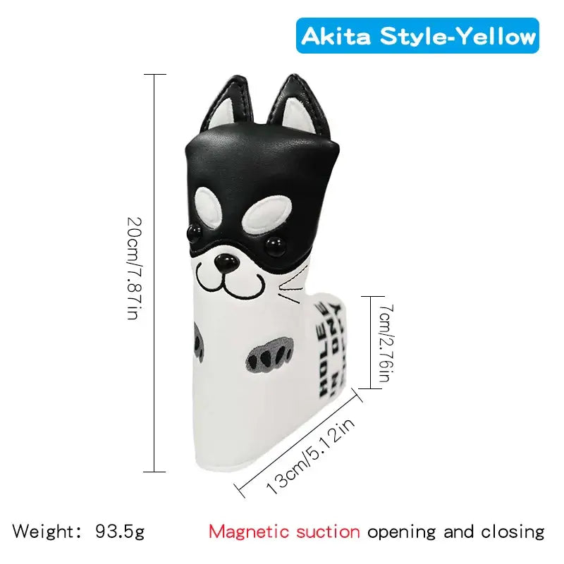 Golf Wood Head Cover for Driver Fairway Hybrid Cute Akita Golf Putter Cover Sportsman Specialty Products