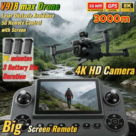 V918 Max Drone Laser Obstacle Avoidance 8K GPS Professional Camera