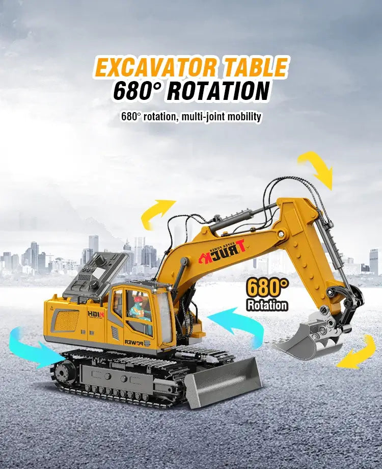 RC Excavator 17CH Remote Control Truck 2.4G RC Crawler Sportsman Specialty Products