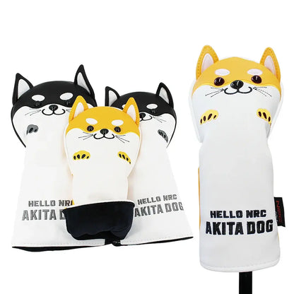 Golf Wood Head Cover for Driver Fairway Hybrid Cute Akita Golf Putter Cover Sportsman Specialty Products