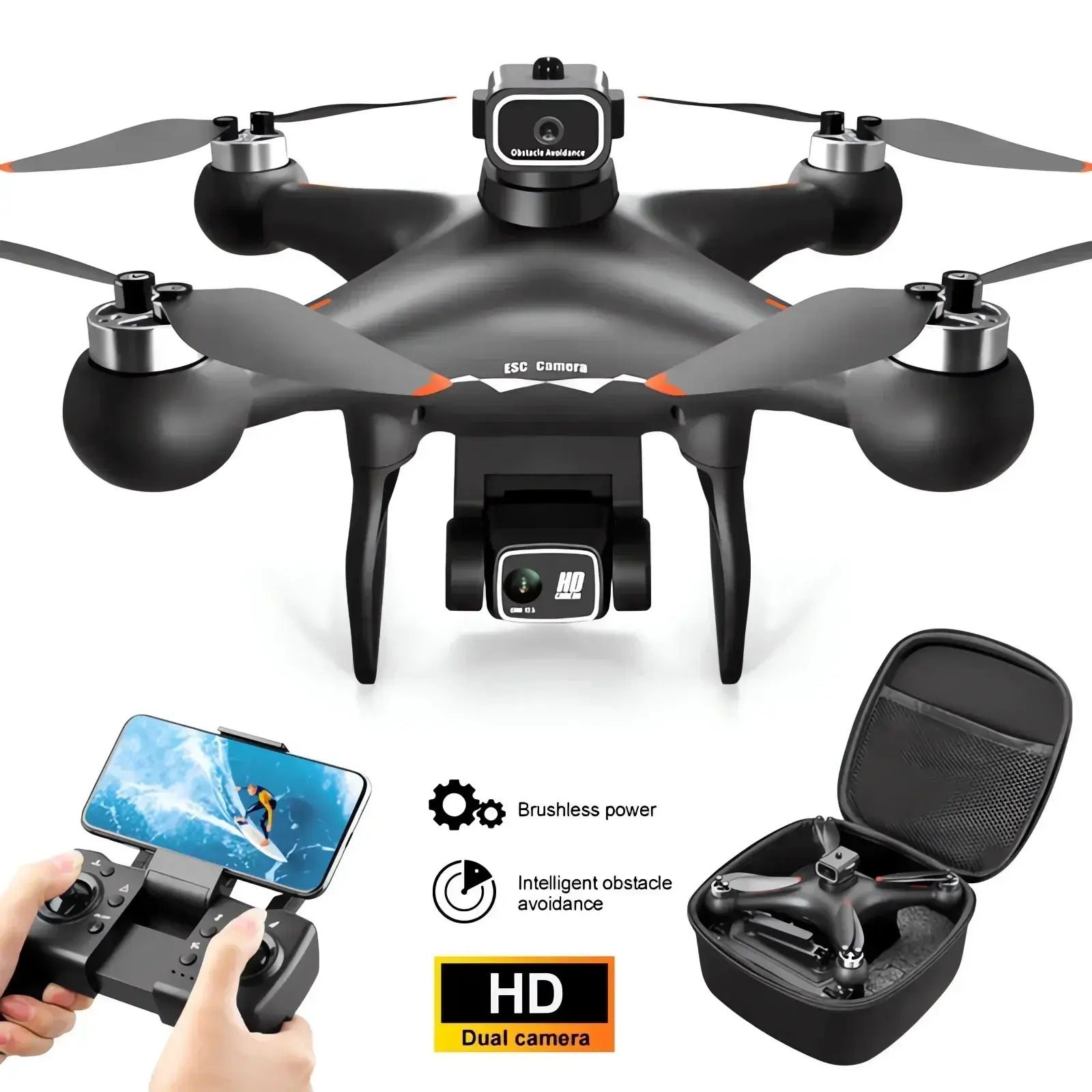 S116 MAX Drone Professional with 3 Batteries 8K Dual Camera Optical Sportsman Specialty Products