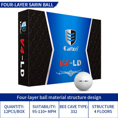 Caiton Pro Golf Tournament Balls - 4-Layer Structure, DuPont Surlyn Material# Caiton Pro Golf Tournament Balls - 4-Layer Structure, DuPont Surlyn Material Experience tournament-grade performance with Caiton Pro Golf Balls, engineered for serious players w
