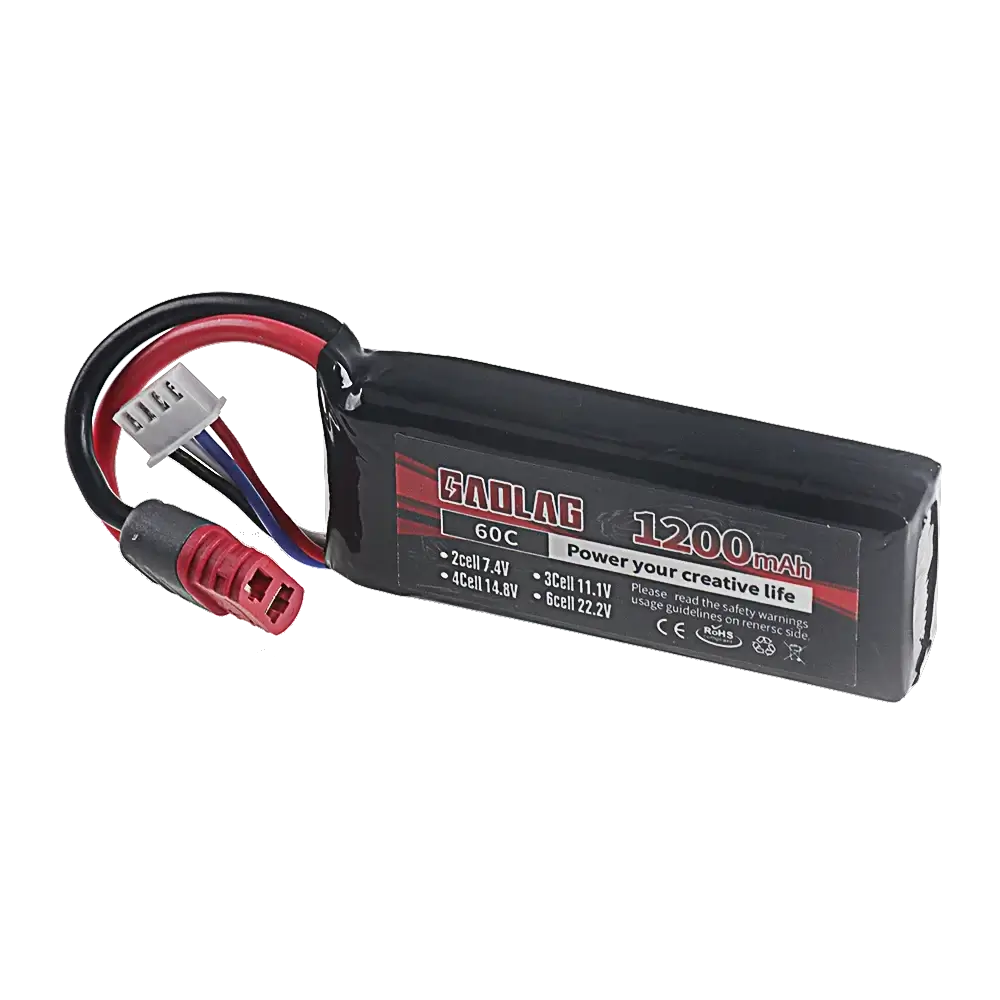 3S 11.1V RC LiPo Battery 1200mAh 60C for high-performance RC cars and FPV drones.