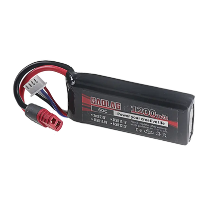 3S 11.1V RC LiPo Battery 1200mAh 60C for high-performance RC cars and FPV drones.