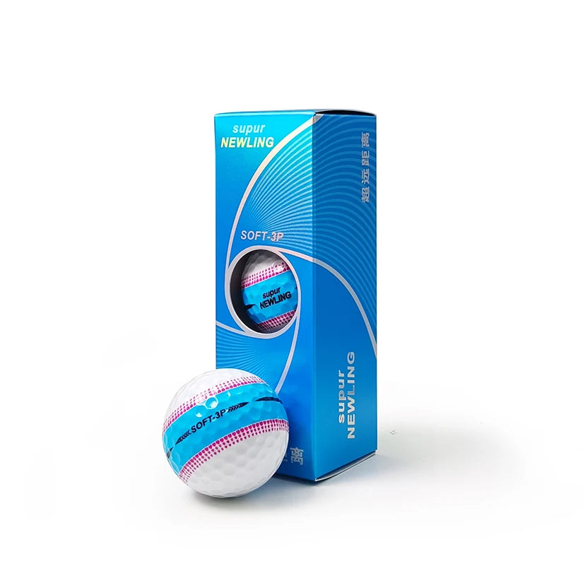 long distance golf balls 3pcs/box Supur NEWNING soft golf balls for superior performance and distance.