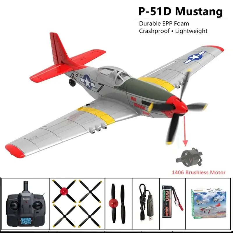  RC Plane P51D Mustang RTF5CH 3D/6G Fixed-Wing Airplane -