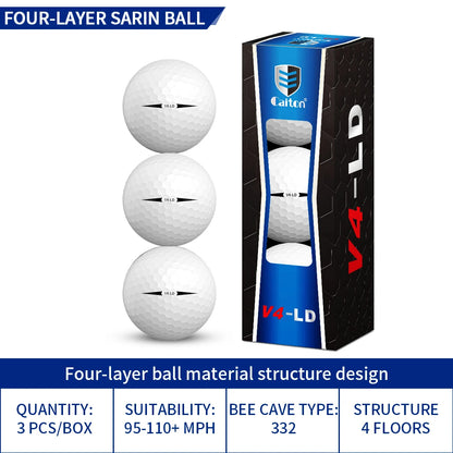 Caiton Pro Golf Tournament Balls - 4-Layer Structure, DuPont Surlyn Material# Caiton Pro Golf Tournament Balls - 4-Layer Structure, DuPont Surlyn Material Experience tournament-grade performance with Caiton Pro Golf Balls, engineered for serious players w
