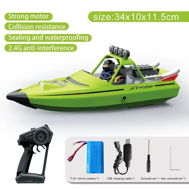 2.4g Wireless Remote Control Boat Electric Turbine Jet High-Speed Sportsman Specialty Products