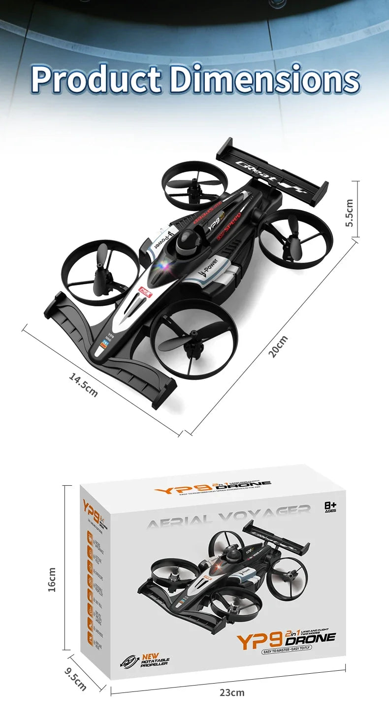 dual mode quadcopter stunt car Drift Racing Car