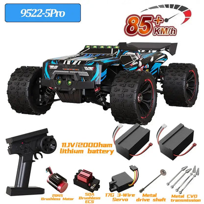 9522 PRO 85KMH High speed RC Car Brushless Four-wheel Drive with accessories and lithium battery.