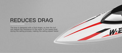 WLtoys 2.4G WL912-A RC Boat bow design reduces drag for faster sailing speed