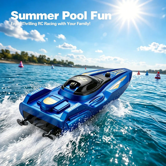 New2.4G Mini RC Racing Boat, Dual Motor