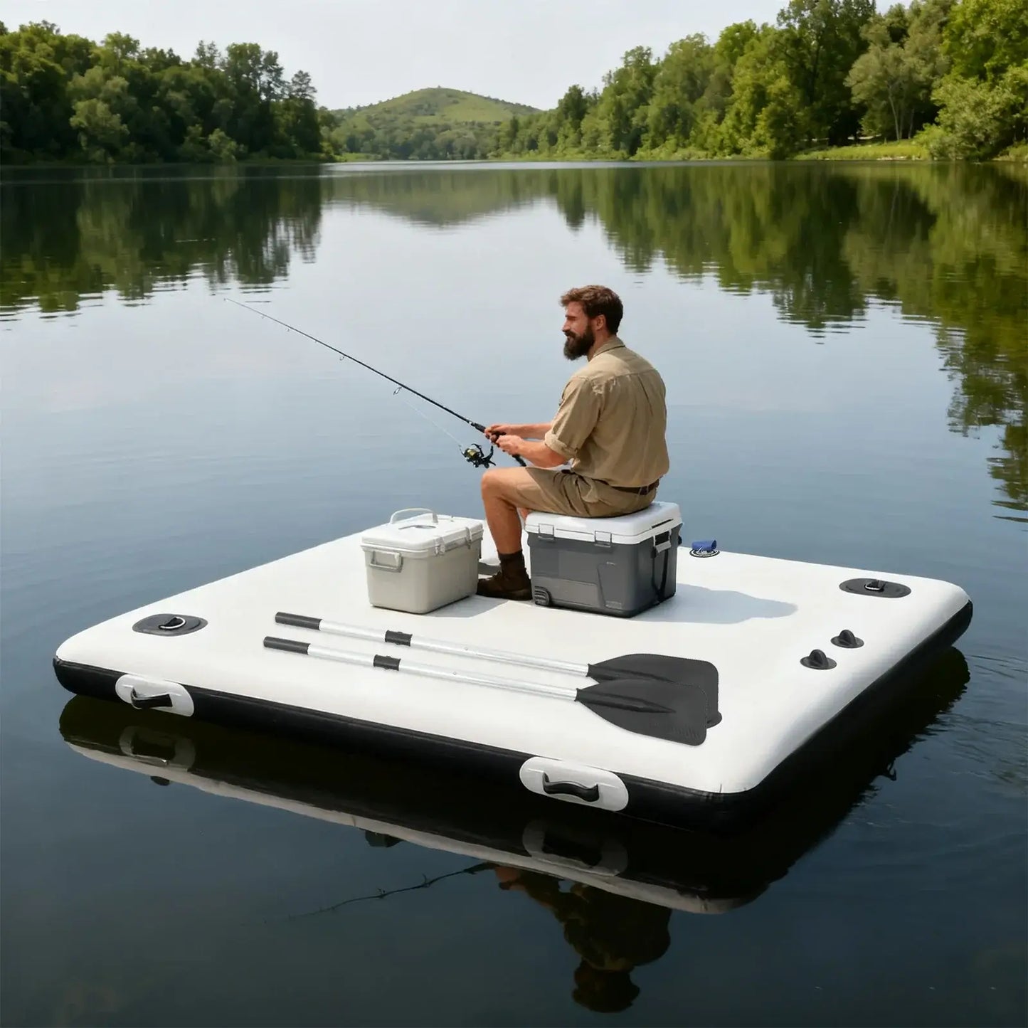 Portable Fishing Boat Inflatable Boat Inflatable Floating Platform