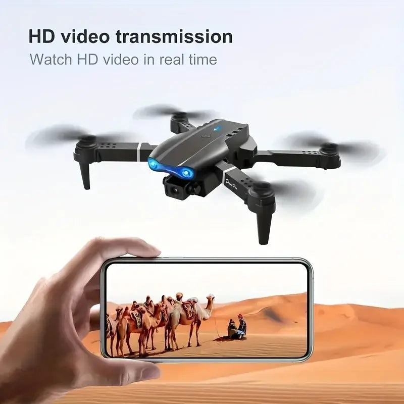 Drone With Dual Camera 2025 showcasing HD video transmission and real-time viewing on smartphone.