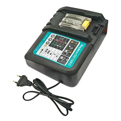 Lithium Ion Battery 3A Charger DC18RC for Makita 18V 14.4V with power cable and charging indicators