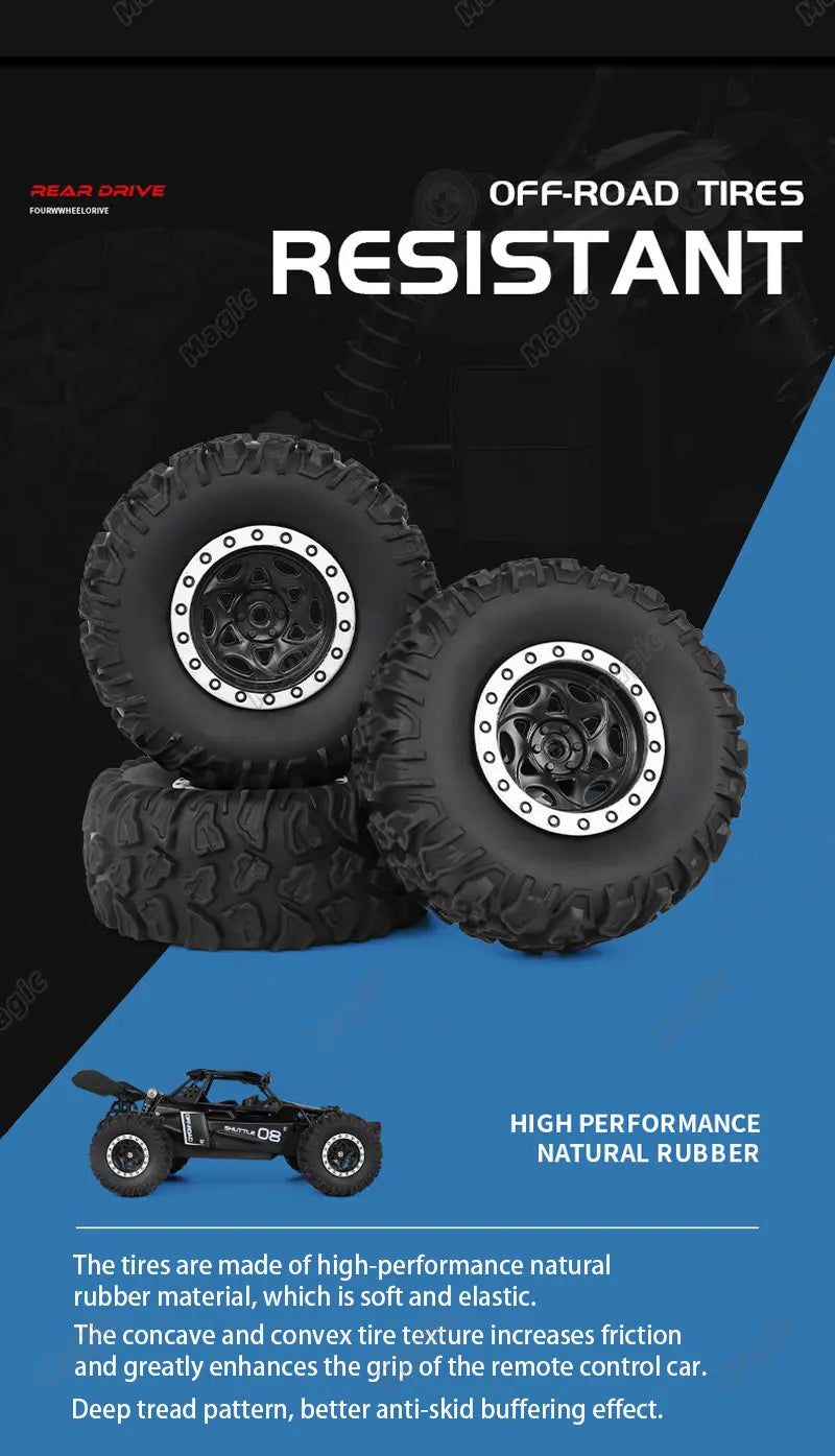 RC Car 2.4Gh Model With LED Lights 2WD High Speed