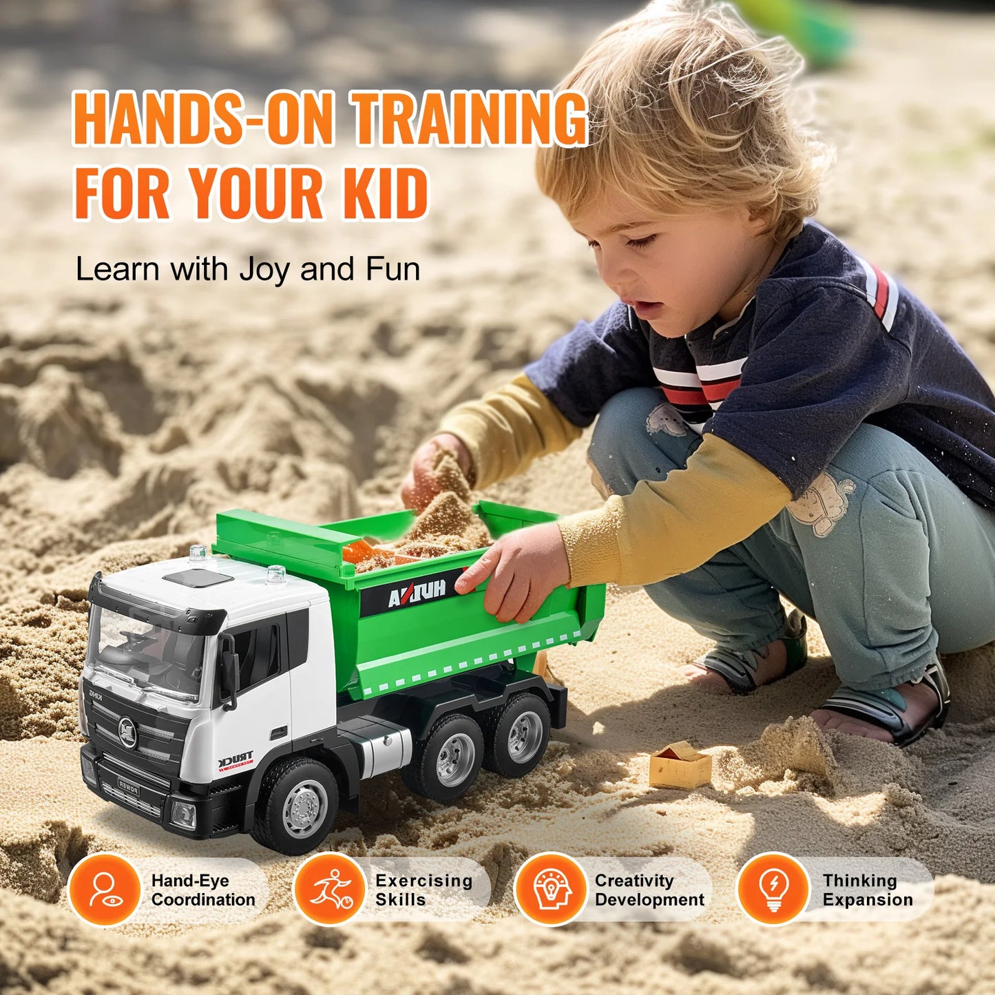 9-channel RC dump truck Toys Bulldozer Engineering Vehicle