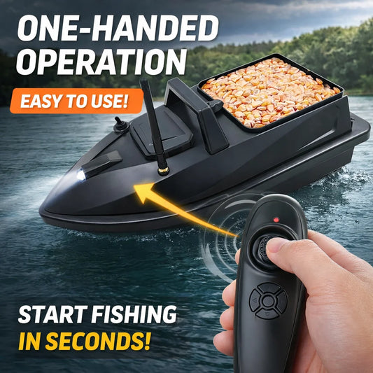 remote control bait boat for easy one-handed operation and quick fishing.