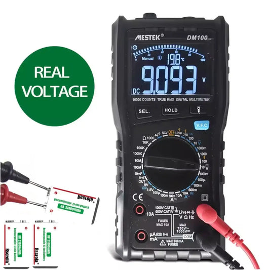 Rscrola 21800mWh 9V Lithium Rechargeable Battery with Type-C cable for various devices