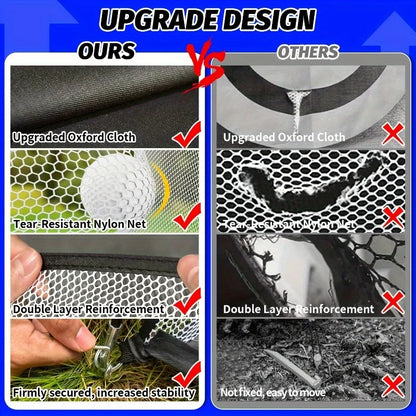 Golf Practice Net, 10x7 ft Deluxe Golf Practice net set Play golf at home Sportsman Specialty Products