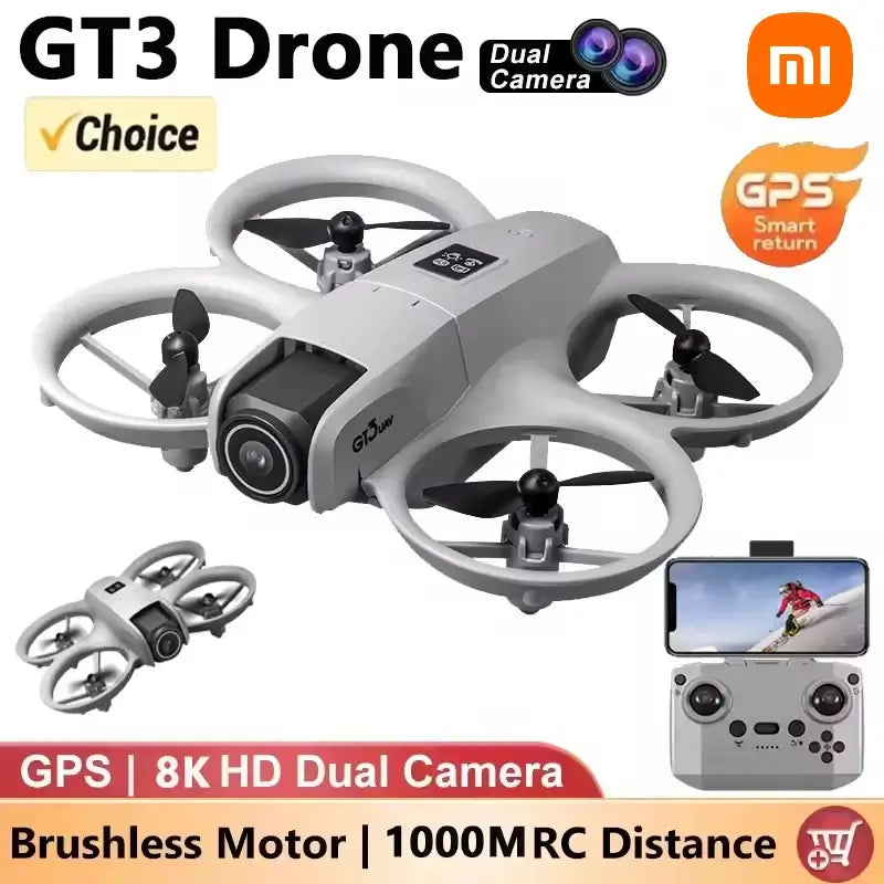 XIAOMI GT3 Drones GPS 8K Professional HD 180° Dual Cameras Sportsman Specialty Products