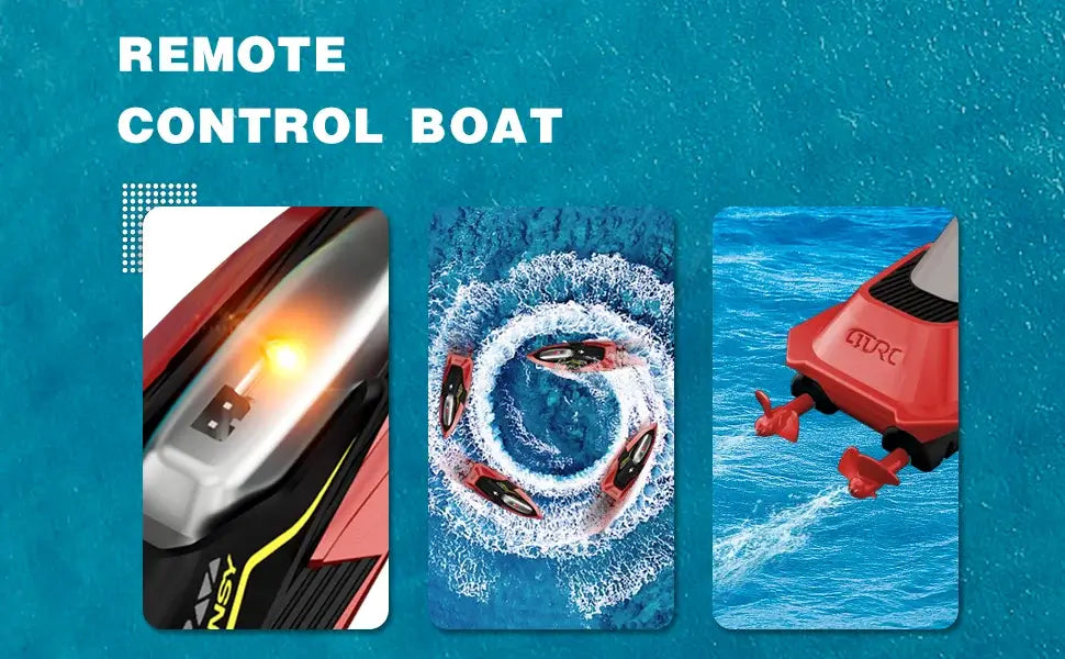 4DRC S5 RC Boat for Pools and Lakes, 2.4 GHz 20+ MPH Racing Boats, Sportsman Specialty Products