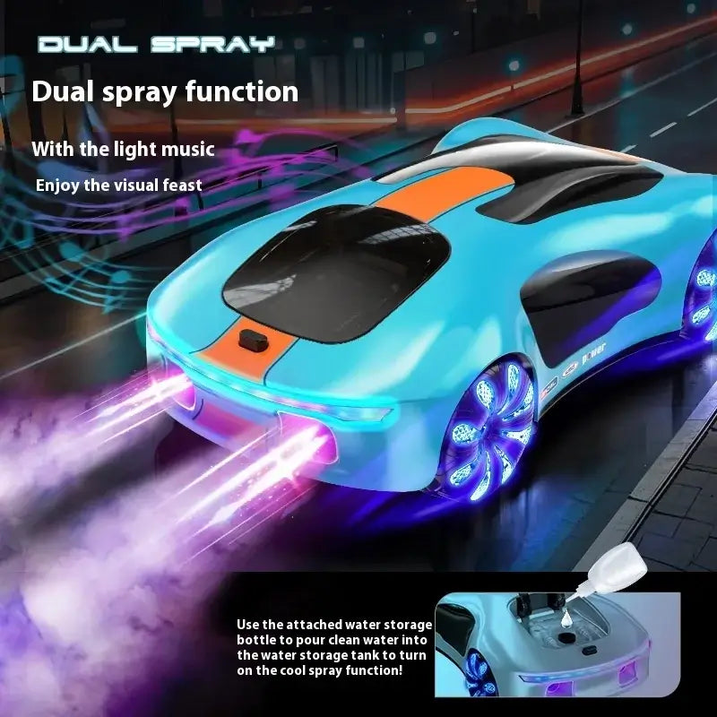 Remote Control Concept Cars with dual spray function and light music for an enhanced visual experience.