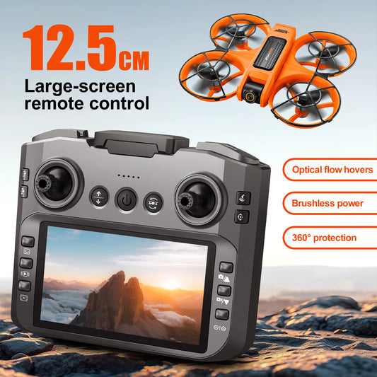 8K aerial photography drone S156 with large-screen remote control for seamless aerial imaging and flight.