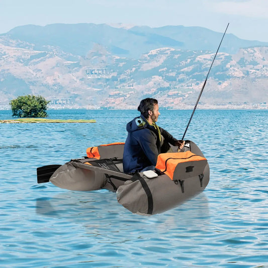 Outdoor Fishing Boat Inflatable Boat Raft with Pump Adjustable Backrest Sportsman Specialty Products