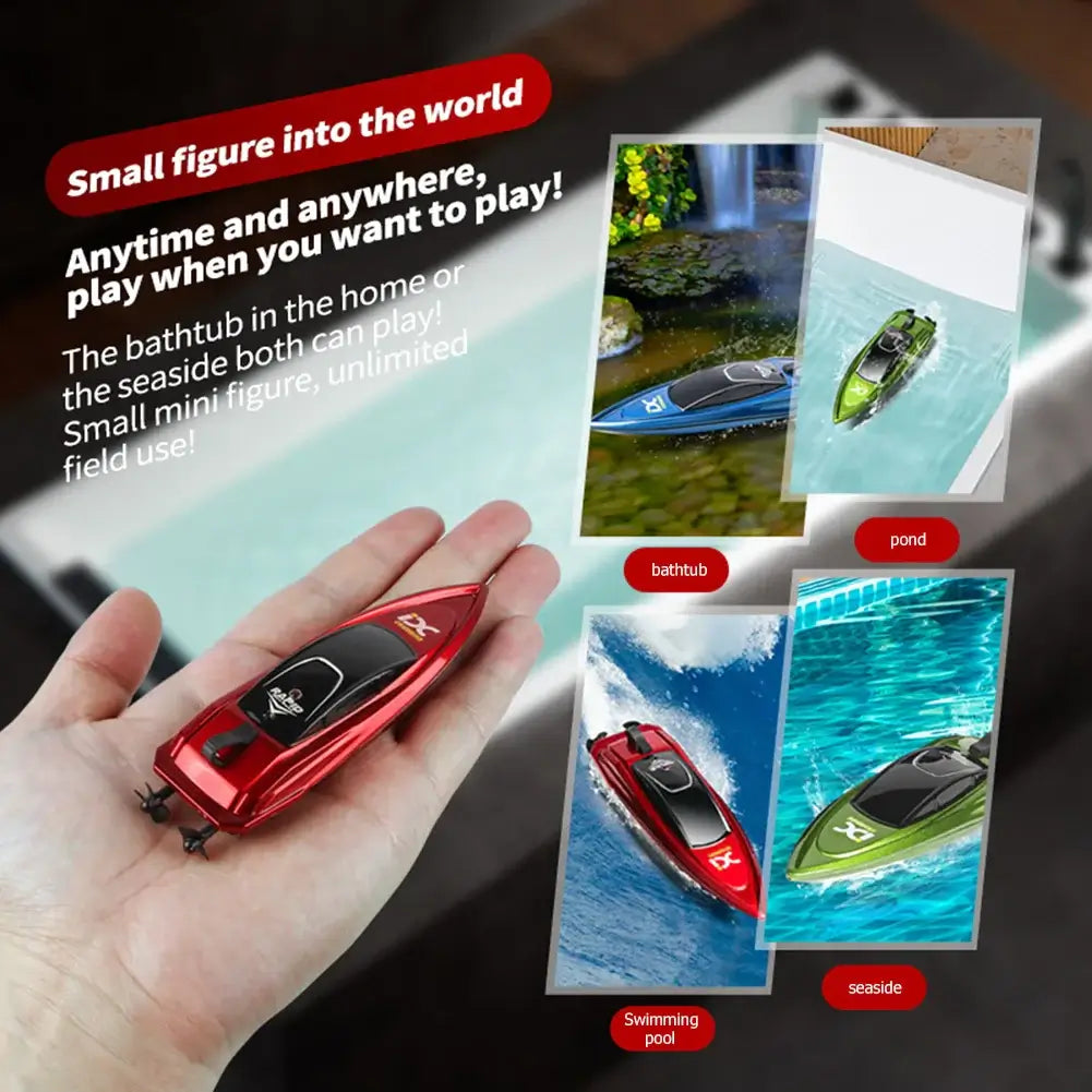805 Mini RC Boat Radio Remote Controlled One-Button Shift Sportsman Specialty Products