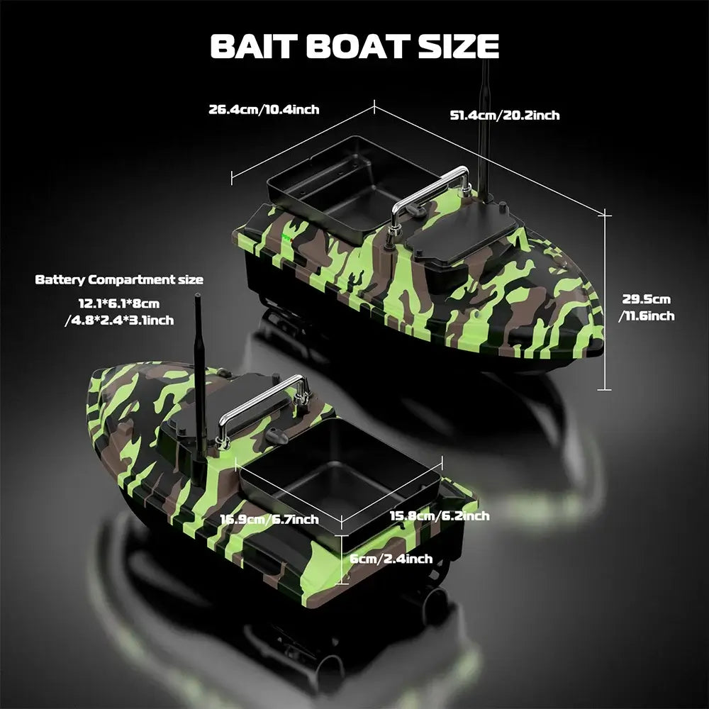 RC Fishing Bait Boat,2KG Load,500M Control, Low Battery ,VX Sportsman Specialty Products