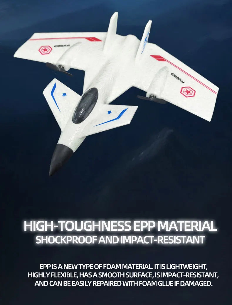 F-35 Fighter Jet EPP Material With Gyroscope showcasing high-toughness EPP material that is shockproof and impact-resistant.