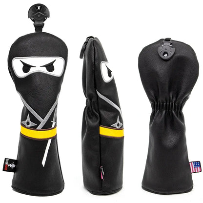 Aliennana Golf Club Headcover Set, Black Ninja Driver Head Cover Sportsman Specialty Products