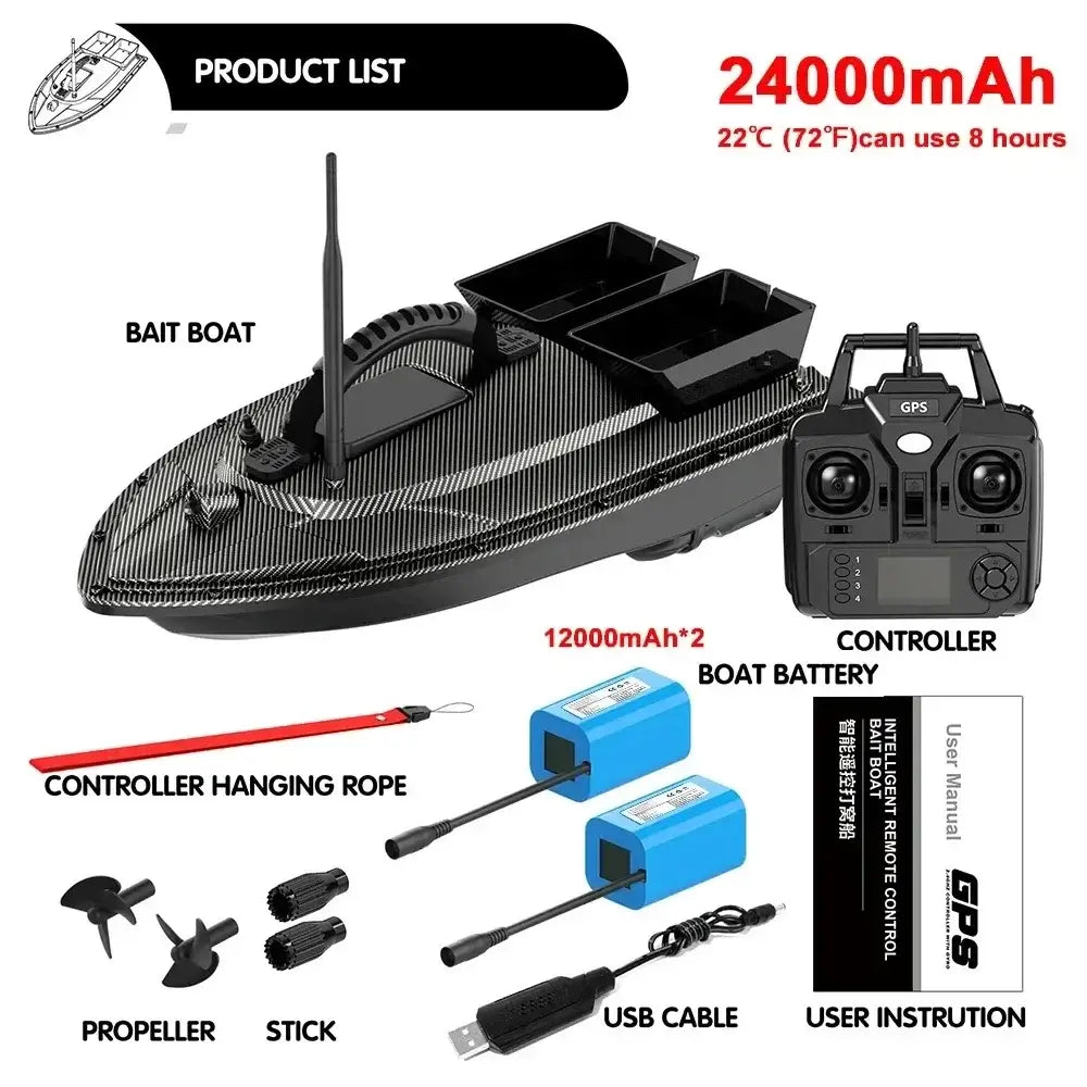 Fishing Bait Boat,500m Control, Endurance Max 8 Hours, Fish Finder Sportsman Specialty Products