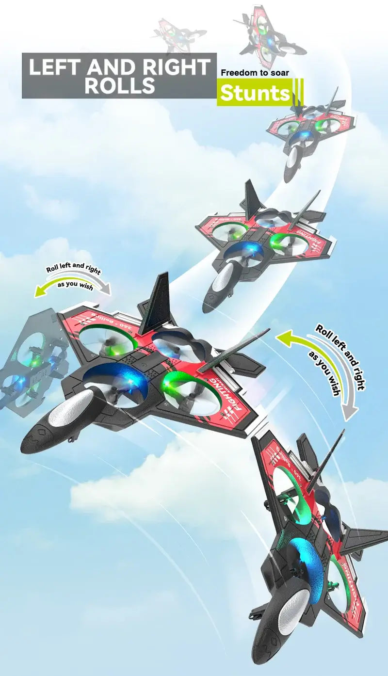 S98 RC Aircraft Fighter LED Light 2.4G 4CH 4 Axis Automatic Balance Sportsman Specialty Products