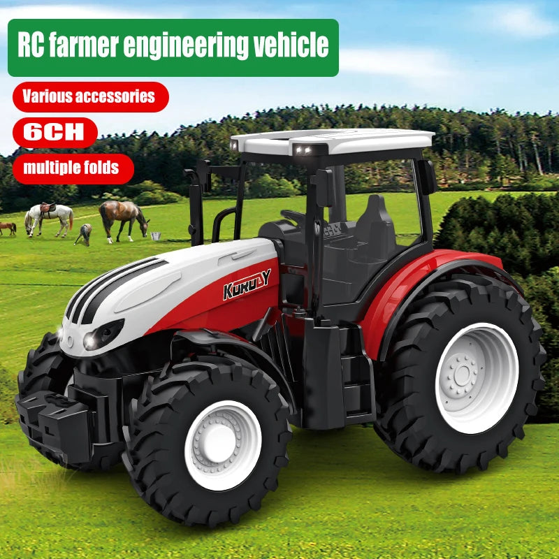 RC Tractors Trailer 2.4G Radio Controlled Farm Ca