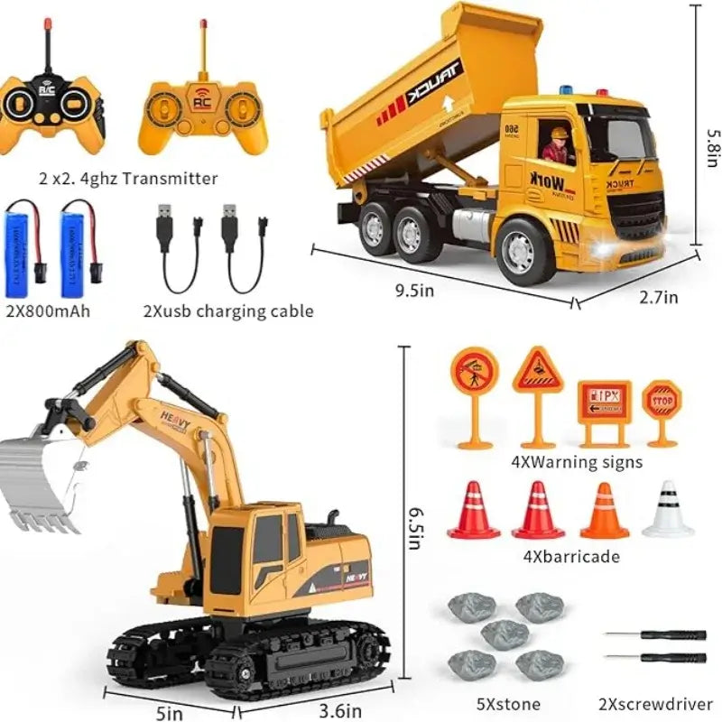 Excavator with Lights Sound Effect Electric Excavator