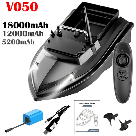 V050 Fishing Bait Boat 500m Remote Control Bait Boat Dual Motor Sportsman Specialty Products