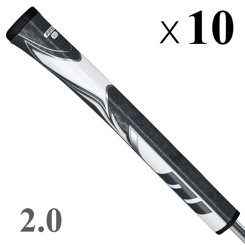 Golf Putter Grip Pistol 1.0/2.0 Camo Minimize Grip in a sleek black and white design, package of ten grips.